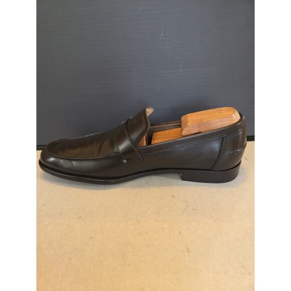 Salvatore Ferragamo Tangeri Mens Black Leather Loafers 10.5 EEPremium Topy Soles